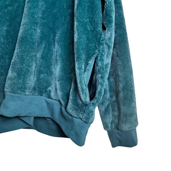 2024 Pokemon Snorlax Plush Velour Hoodie with Ears Teal XL Ears Soft Fleece - Picture 5 of 8